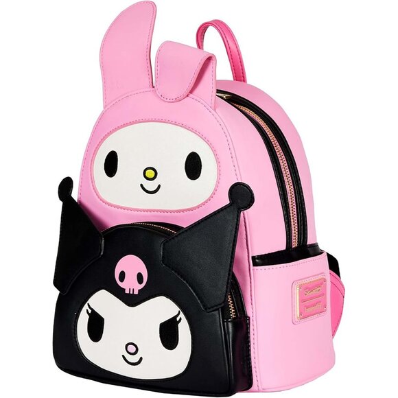 Sanrio Hello Kitty My Melody Kuromi Double Pocket Shoulder Bag for Women - Picture 5 of 6